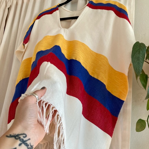 Vintage Striped Poncho - Picture 2 of 5